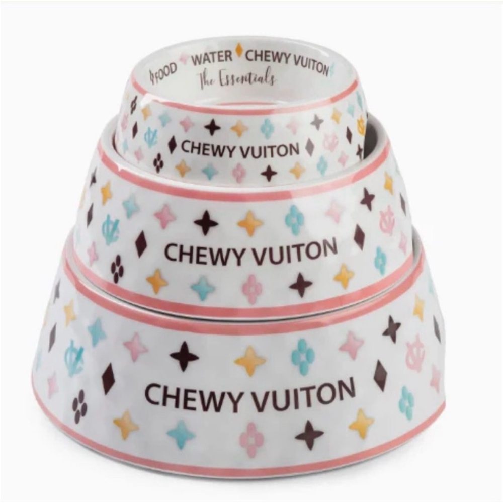 Small White Chewy Vuiton Bowl